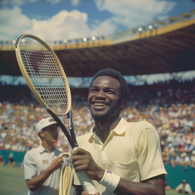 Foto gratuita portrait of athlete competing in the olympic games tournament