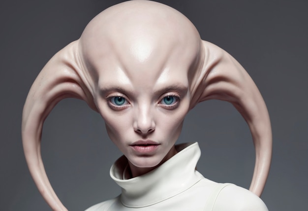 Foto gratuita portrait of extraterrestrial creature or alien