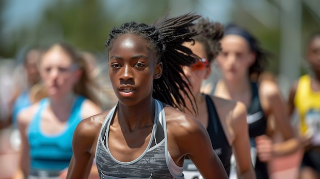 Foto gratuita portrait of female athletes competing in the olympic games