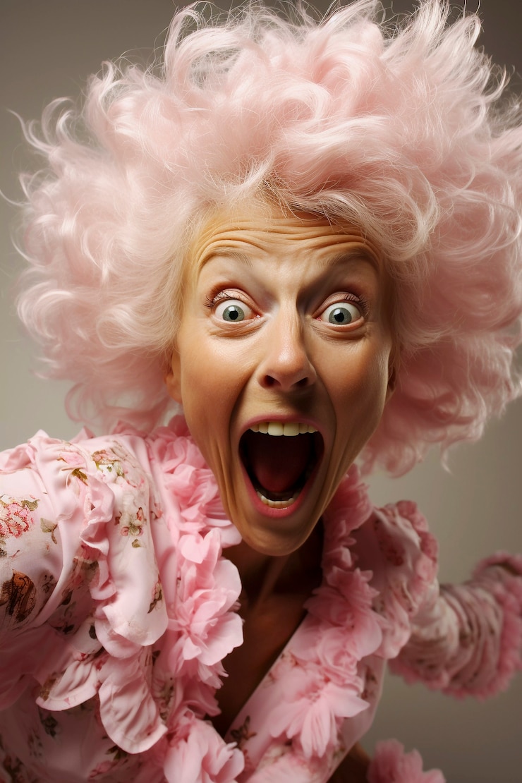 Photo Gratis portrait of funny granny dressed up