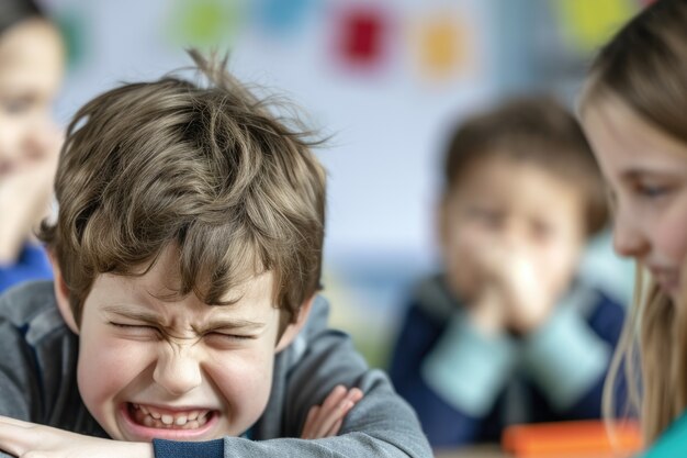 Posición del niño que sufre de acoso escolar