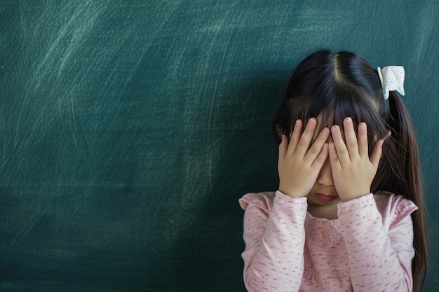 Foto gratuita posición del niño que sufre de acoso escolar