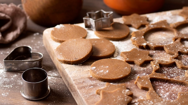 Foto gratuita postre de deliciosas galletas de invierno