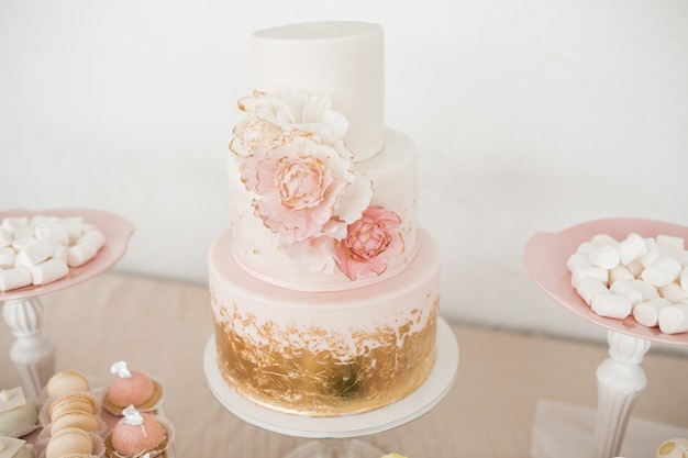 Foto gratuita postres de mesa de boda