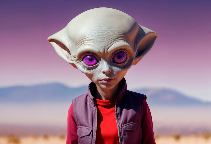 Photo Gratis potret makhluk luar angkasa atau alien