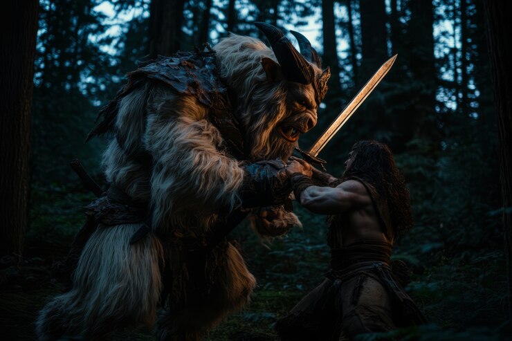 Photo Gratis potret minotaur mitologis