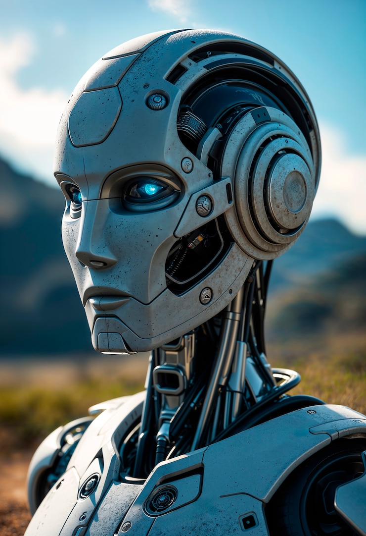 Photo Gratis potret robot scifi