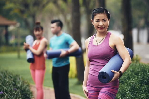 Practicante de yoga