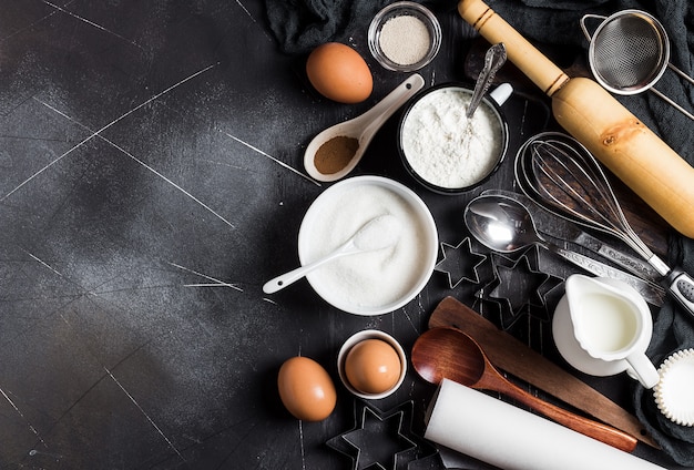 Preparación de ingredientes de cocción de la cocina para cocinar.