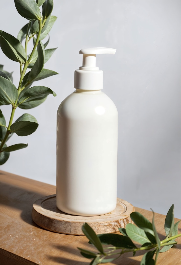 Foto gratuito presentación minimalista de los productos para el cuidado de la piel