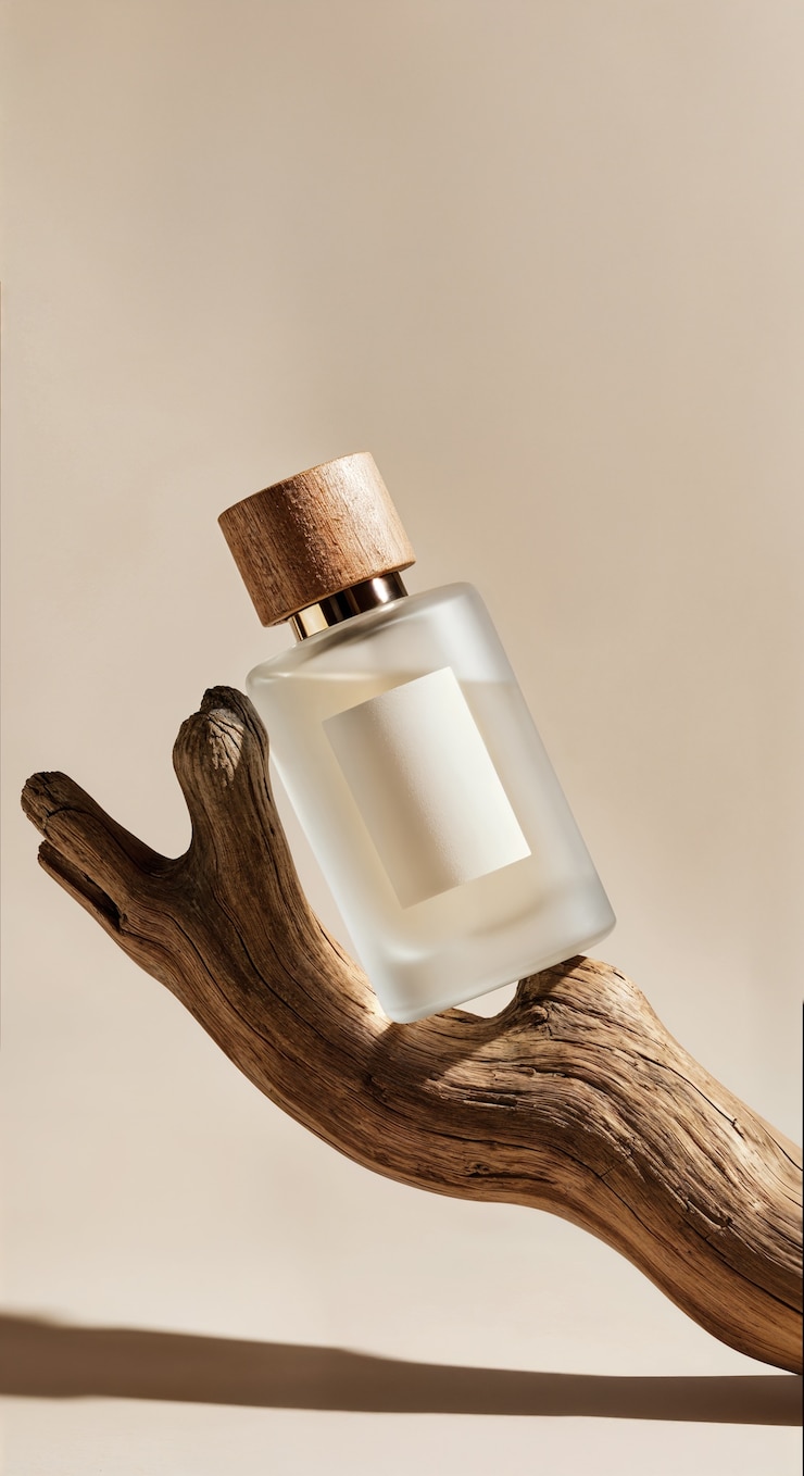 Foto gratuito presentación rústica de los productos cosméticos