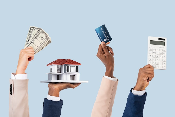 Foto gratuito préstamo hipotecario finanzas concepto inmobiliario