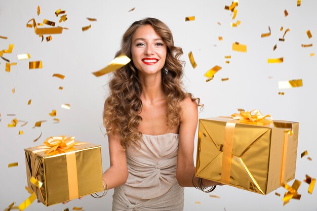 Pretty Woman celebrando el año nuevo con regalos