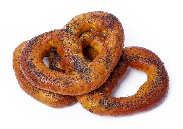 Pretzel sobre la mesa