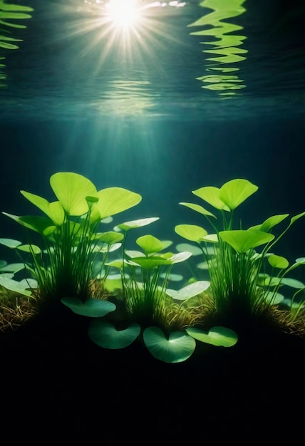 Un primer plano de las algas en la naturaleza