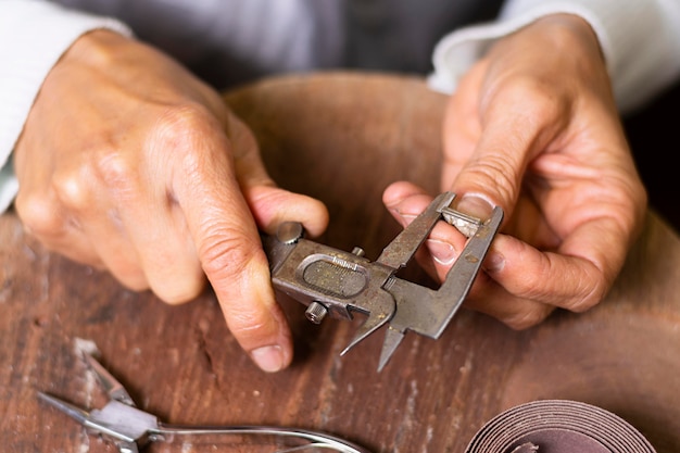 Primer plano del anillo de medición