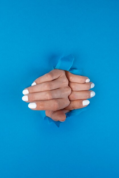 Primer plano de arte de uñas de belleza