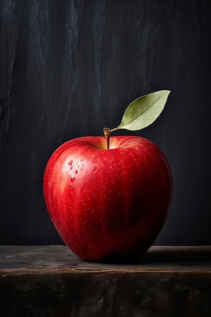 Primer plano de bodegón de manzana