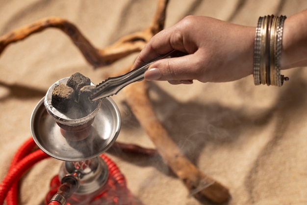 Primer plano de la cachimba para vapear