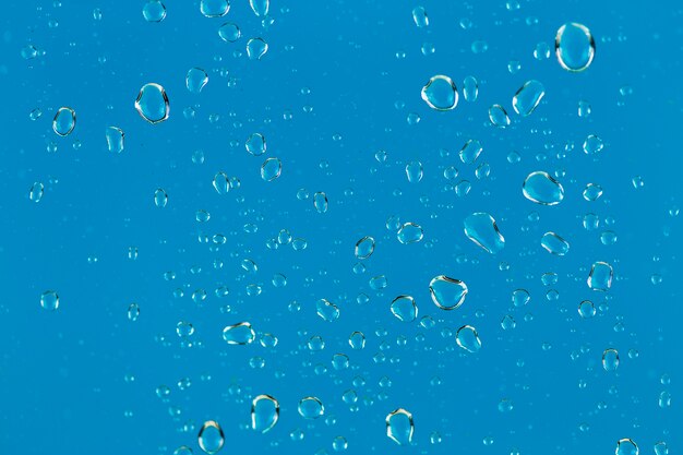 Primer plano cae sobre fondo azul