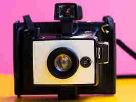 Foto gratuita primer plano de una cámara de fotos vintage