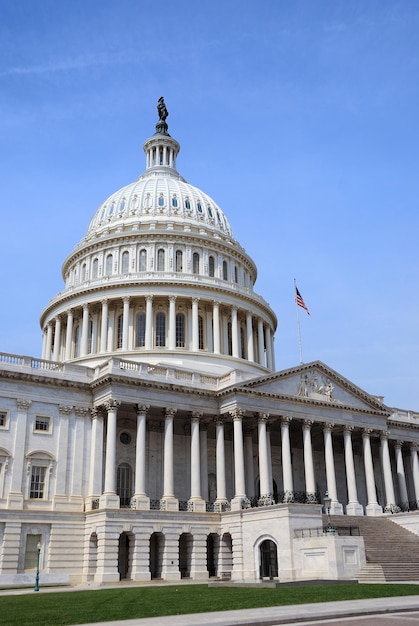 Primer plano del Capitolio de los Estados Unidos Washington DC