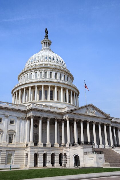Primer plano del Capitolio de los Estados Unidos Washington DC