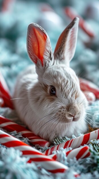 Un primer plano en el conejo de Pascua