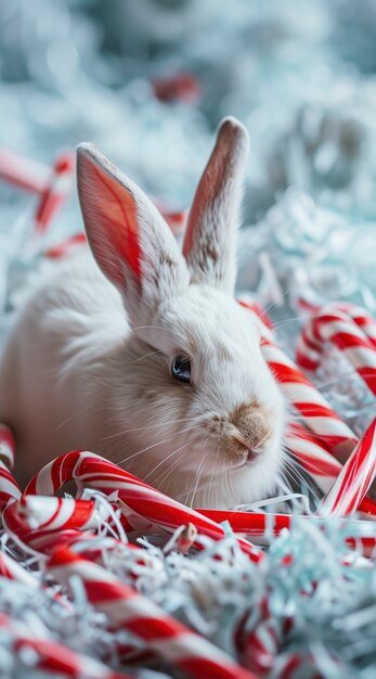 Un primer plano en el conejo de Pascua
