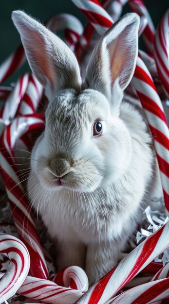 Un primer plano en el conejo de Pascua
