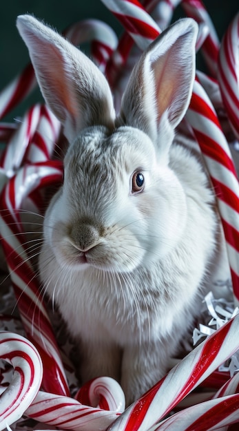 Un primer plano en el conejo de Pascua