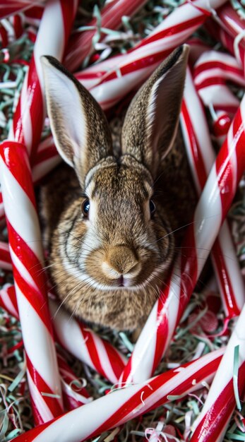 Un primer plano en el conejo de Pascua