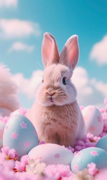 Foto gratuita un primer plano en el conejo de pascua