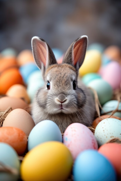 Foto gratuita un primer plano en el conejo de pascua