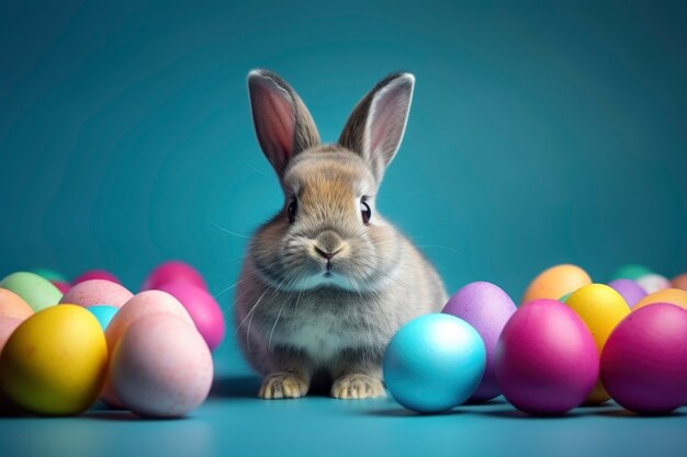Un primer plano en el conejo de Pascua