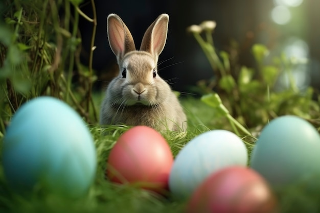 Foto gratuita un primer plano en el conejo de pascua