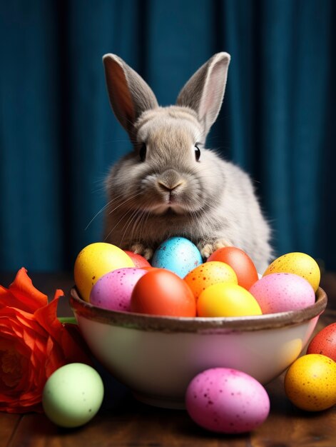 Foto gratuita un primer plano en el conejo de pascua