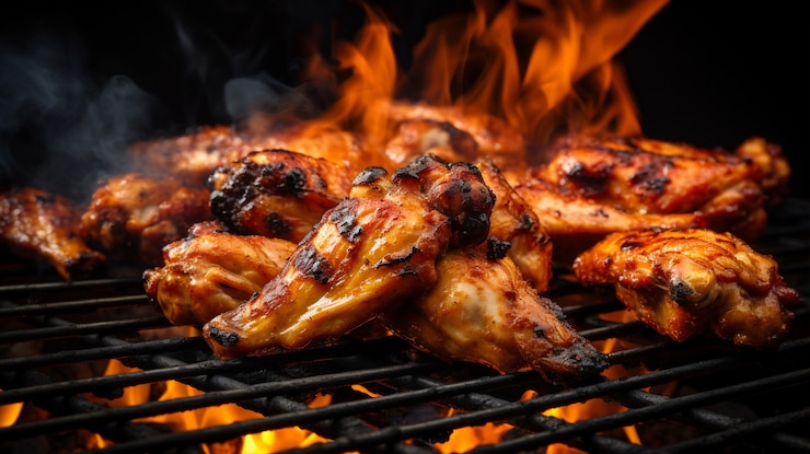 Foto gratuito un primer plano de la deliciosa harina de pollo
