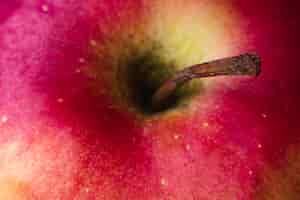 Foto gratuita primer plano de deliciosa manzana roja