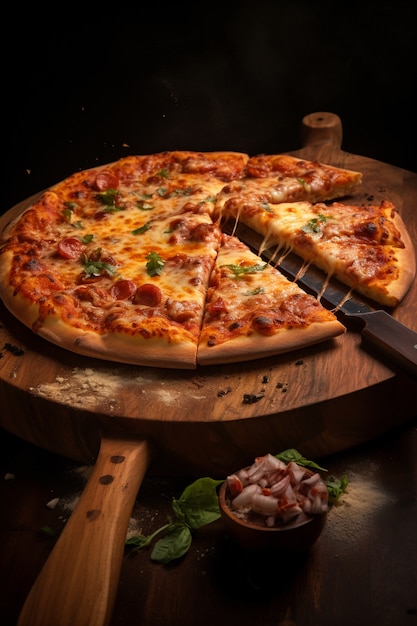 Foto gratuita primer plano de una deliciosa pizza