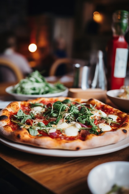 Primer plano de una deliciosa pizza