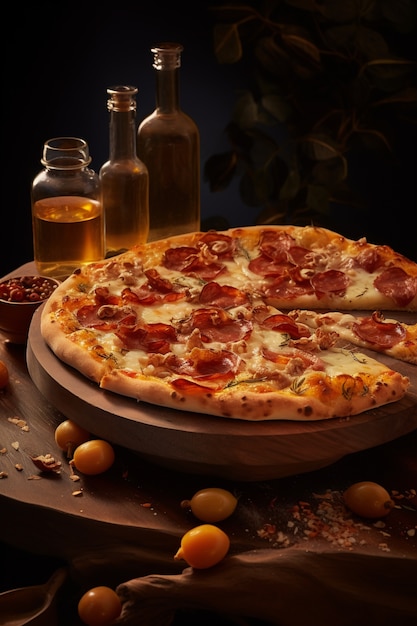 Foto gratuita primer plano de una deliciosa pizza