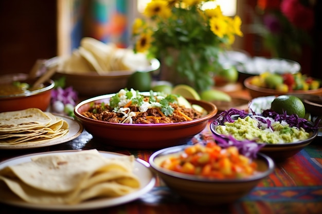 Primer plano de deliciosos tacos