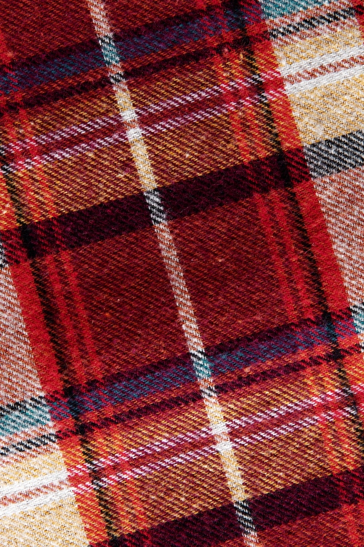 Foto gratuito un primer plano en el detalle de la camisa de flanela