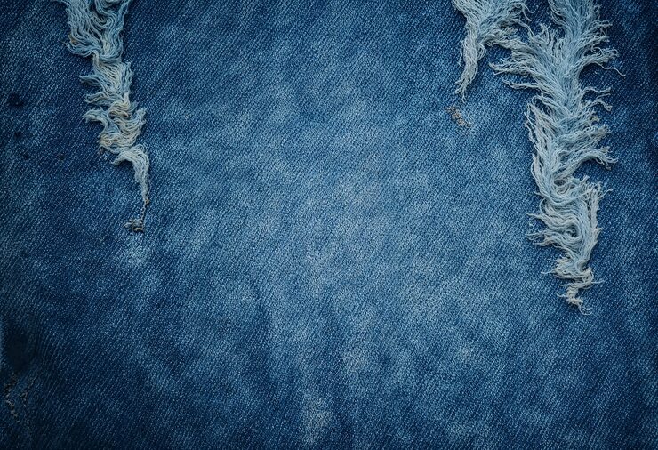 Un primer plano de los detalles de la textura del denim