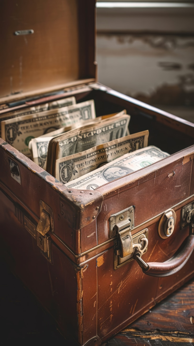 Foto gratuito un primer plano del dinero guardado para ahorros