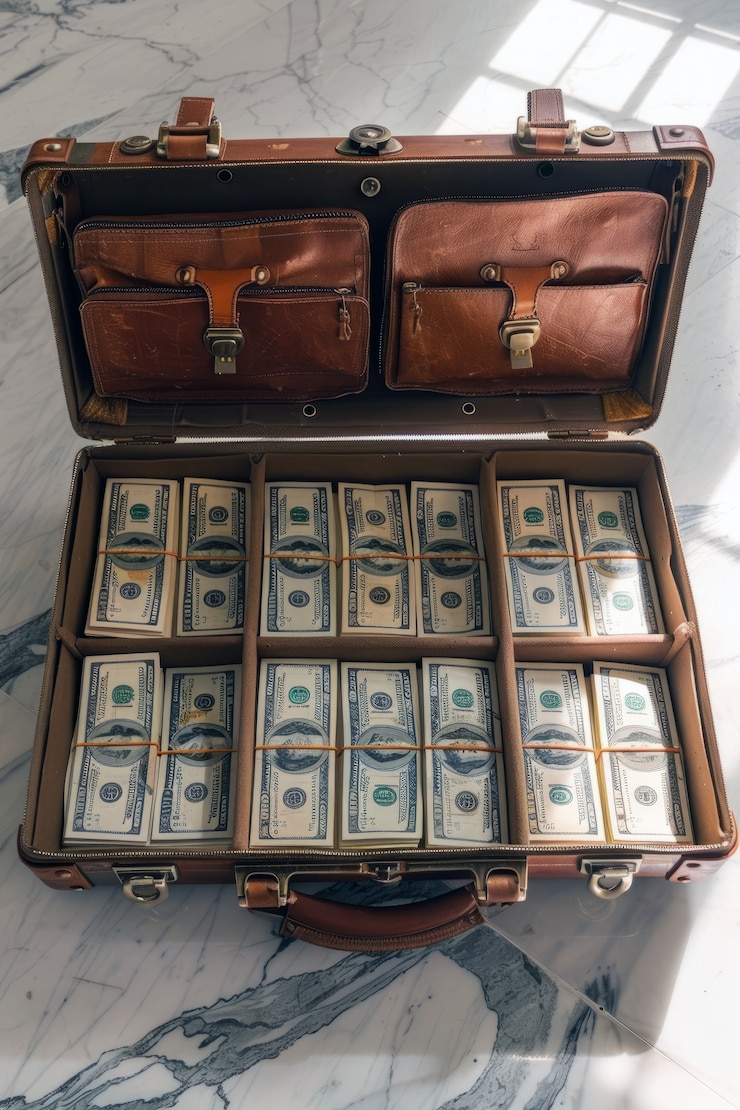 Foto gratuito un primer plano del dinero guardado para ahorros