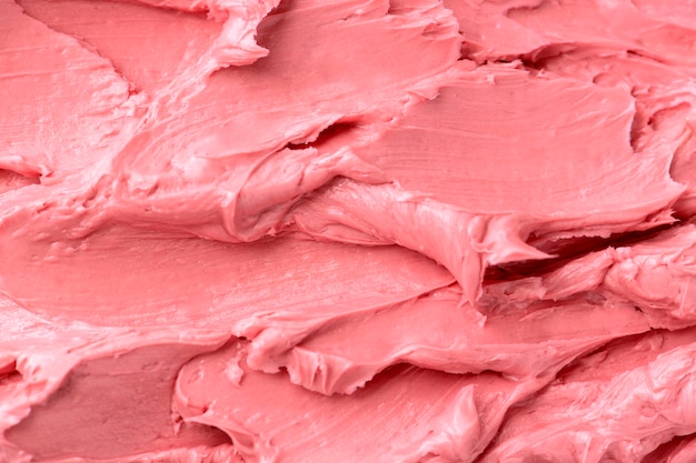 Primer plano de fondo de textura de glaseado rosa