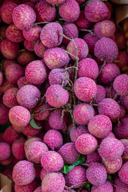 Foto gratuita primer plano de fruta lichi