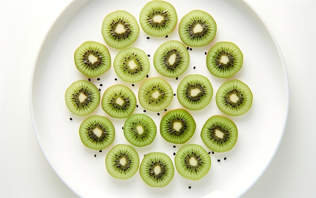Foto gratuita primer plano de la fruta de temporada del kiwi para el invierno